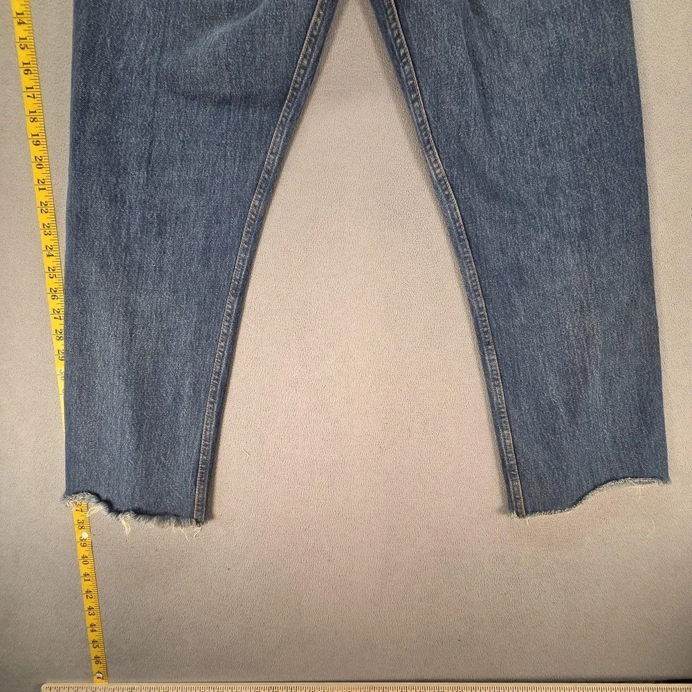 VTG Levis 501 Jeans Mens Blue Med‎ Wash Straight Altered Hem Made USA Fits 30x27